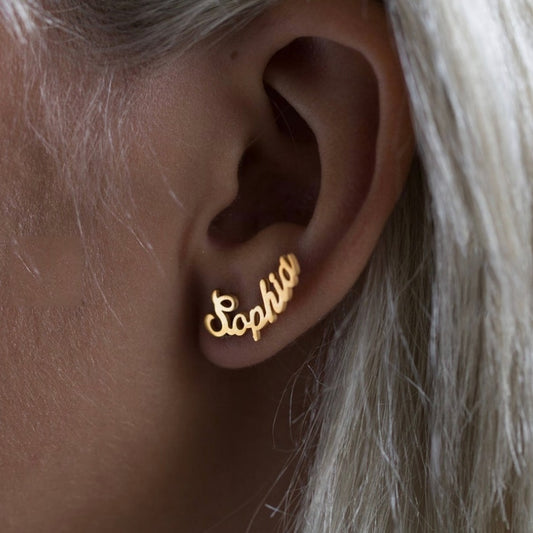 Custom Namely Earrings - Gold The Namely Mine thenamelymine