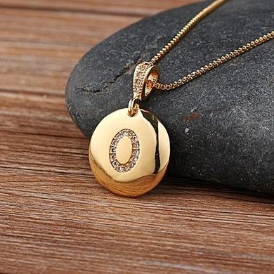 Circle of Light Initial Pendant Necklace - O The Namely Mine thenamelymine